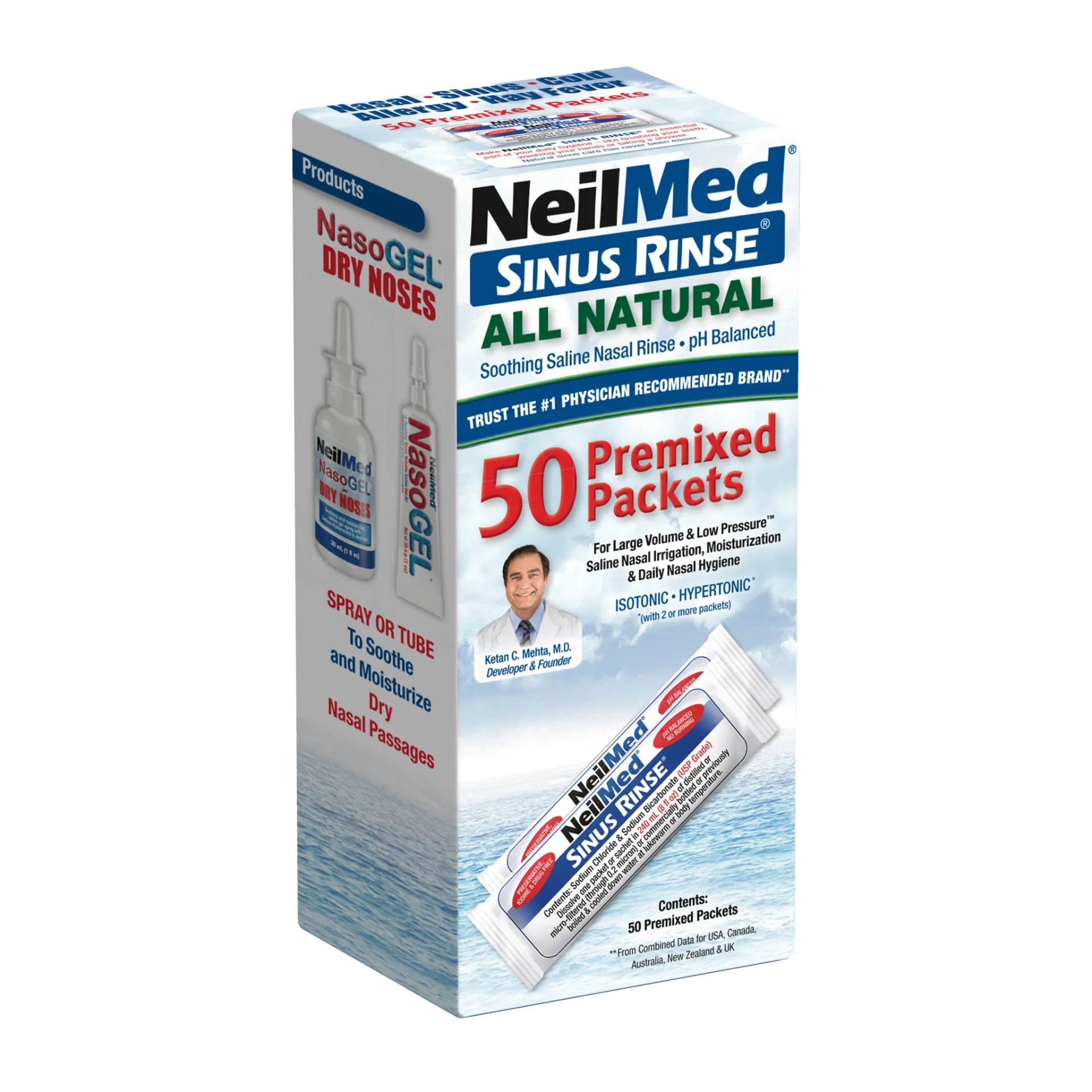 Neilmed Sinus Rinse Premixed Refill 50 Sachets