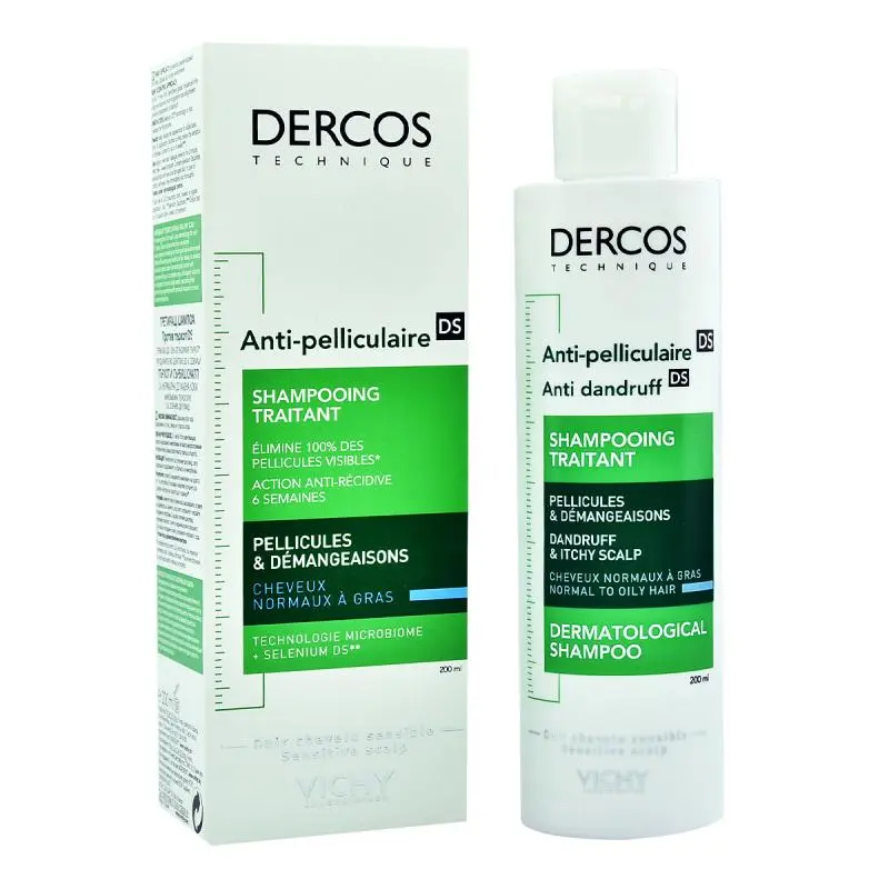 Vichy Dercos Anti-Dandruff Shampoo for Normal to Oily Hair 200 Ml