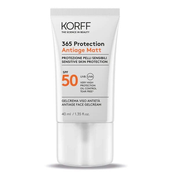 Korff 365 Protection Antiage Matt Gel Crema Viso Mattificante 40ml SPF50+