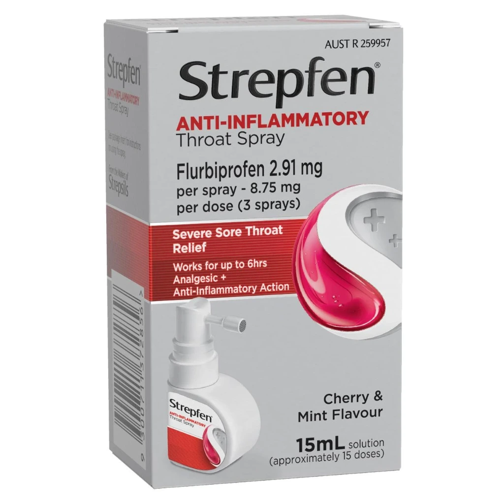Strefen Anti-Inflammatory Throat Spray Cherry & Mint 15mL