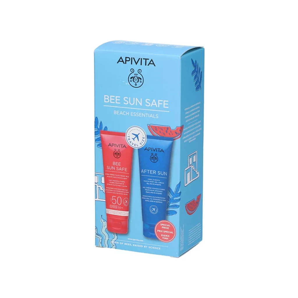 Apivita Bee Sun Safe Beach Essentials Gift Set for Tanning SPF 50