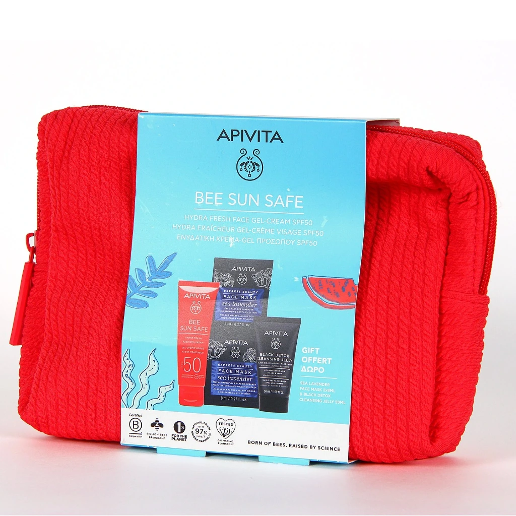 Apivita Bee Pro Sun Safe Dry Touch Facial Fluid SPF50 50 ml + Gift