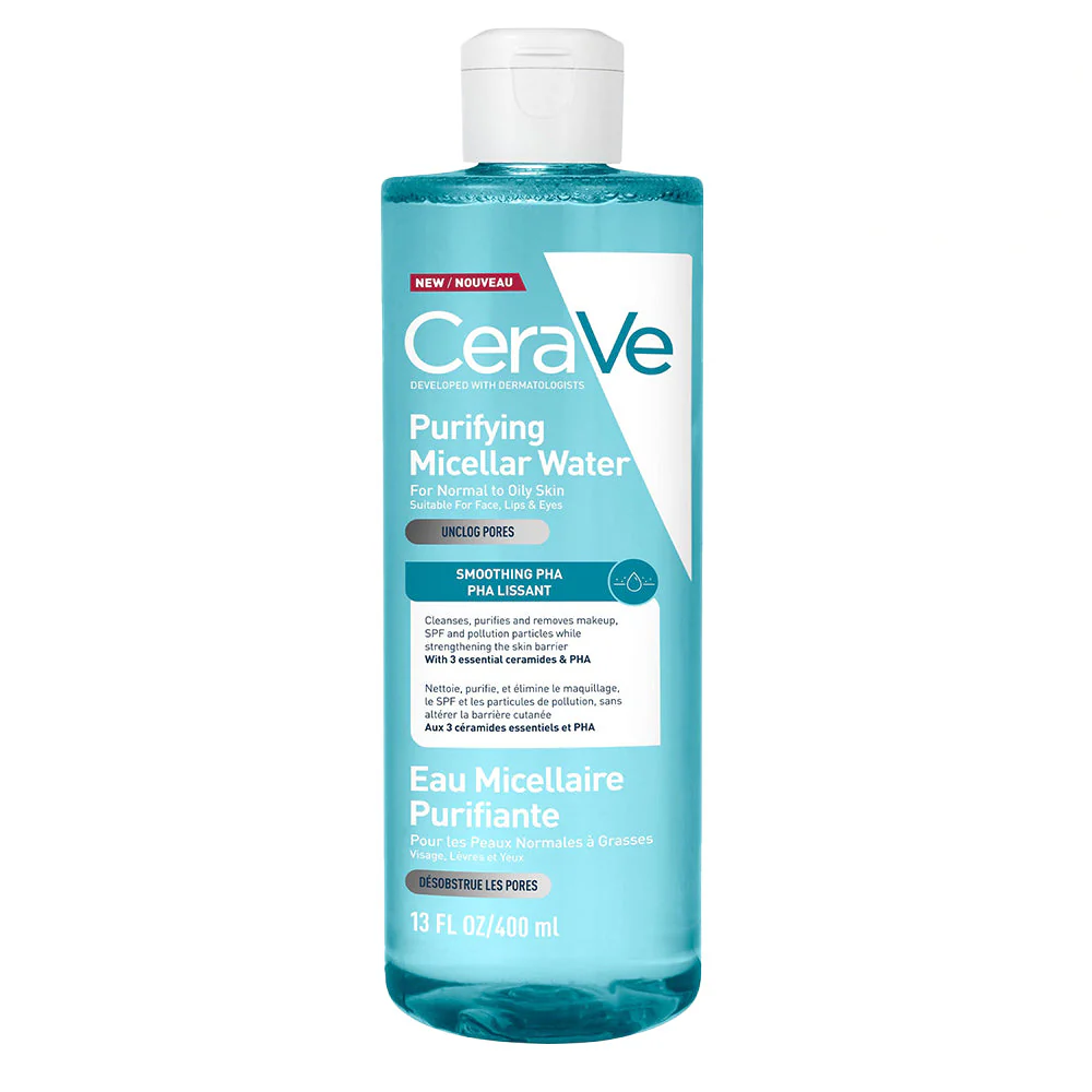 Cerave Purifying Micellar Water Removes Makeup & Unclogs Pores 400ml