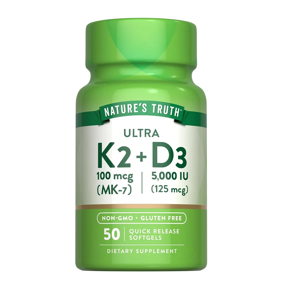 Nature's Truth Ultra Vitamin K2 + D3 50softgels