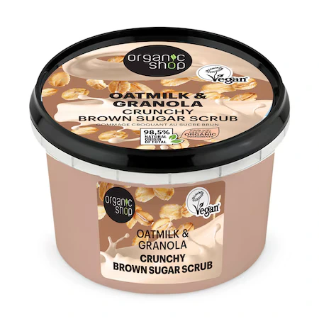 Organic Shop Oatmilk & Granola Crunchy Brown Sugar Scrub 250ml