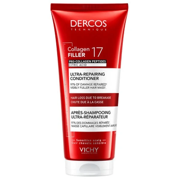 Vichy Dercos Collagen 17 Filler Conditioner Against Hair Loss & Breakage, 200ml