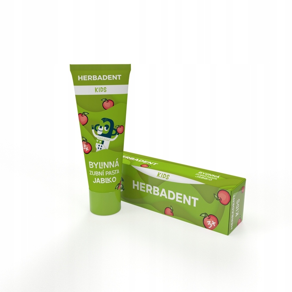 HERBADENT KIDS Herbal toothpaste with fluoride, apple, 3+, 75 g