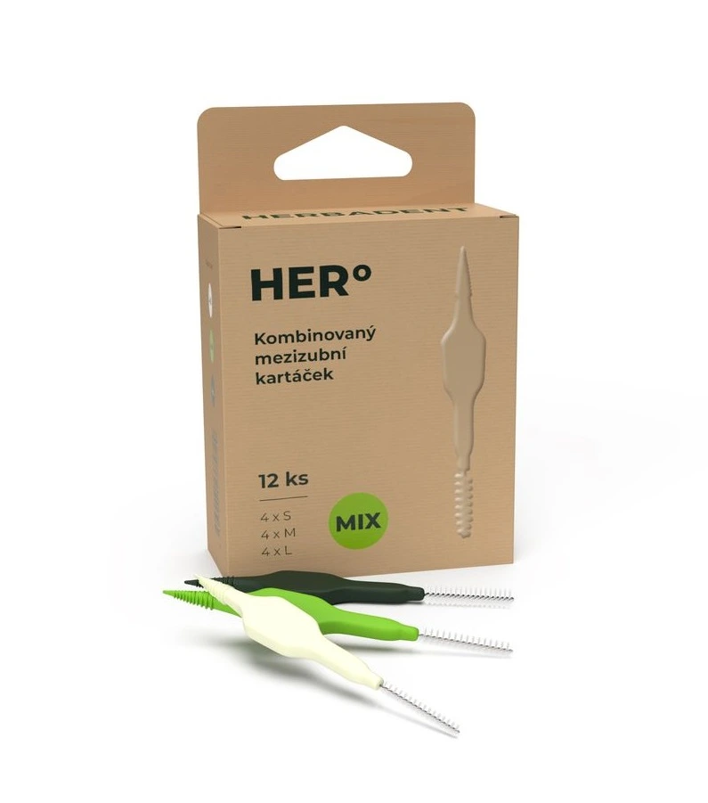 Herbadent HERo Interdental brushes mix sizes 12 pcs