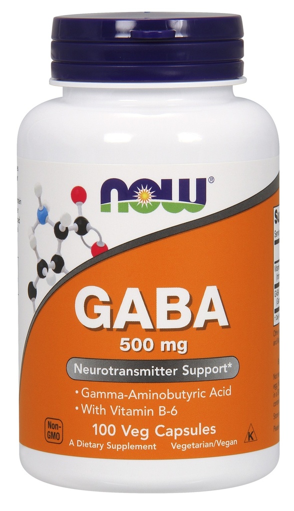 NOW Foods GABA with Vitamin B6 100 Vcaps