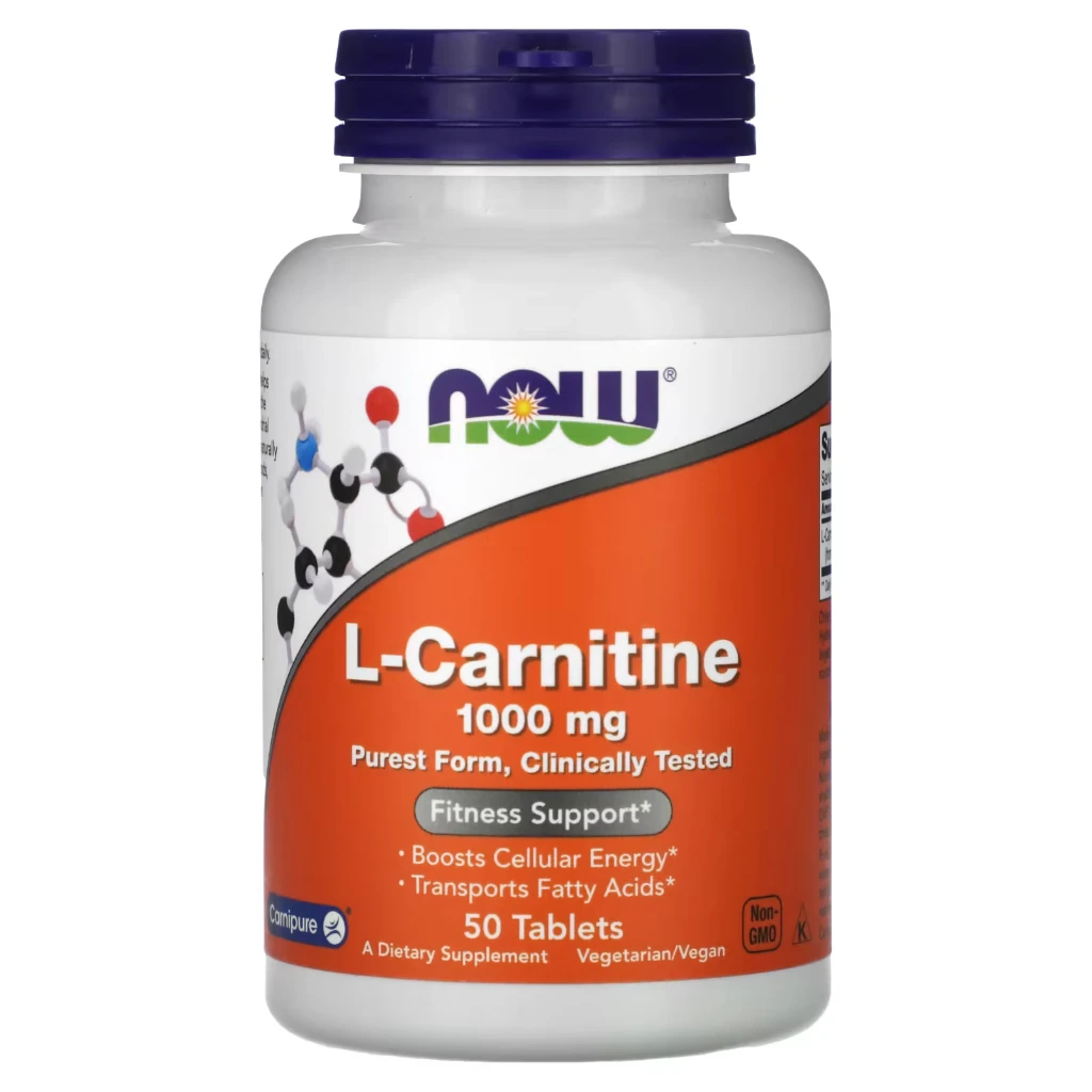 NOW Foods L-Carnitine 1000mg 50 Tablets