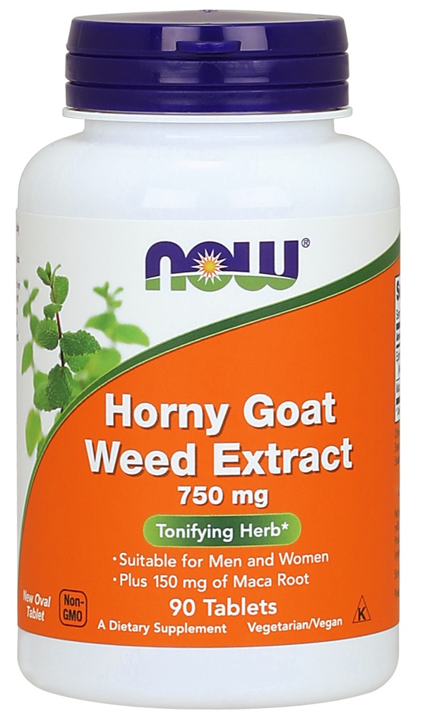NOW Foods Horny Goat Weed Extract 750mg - 90 Tablets