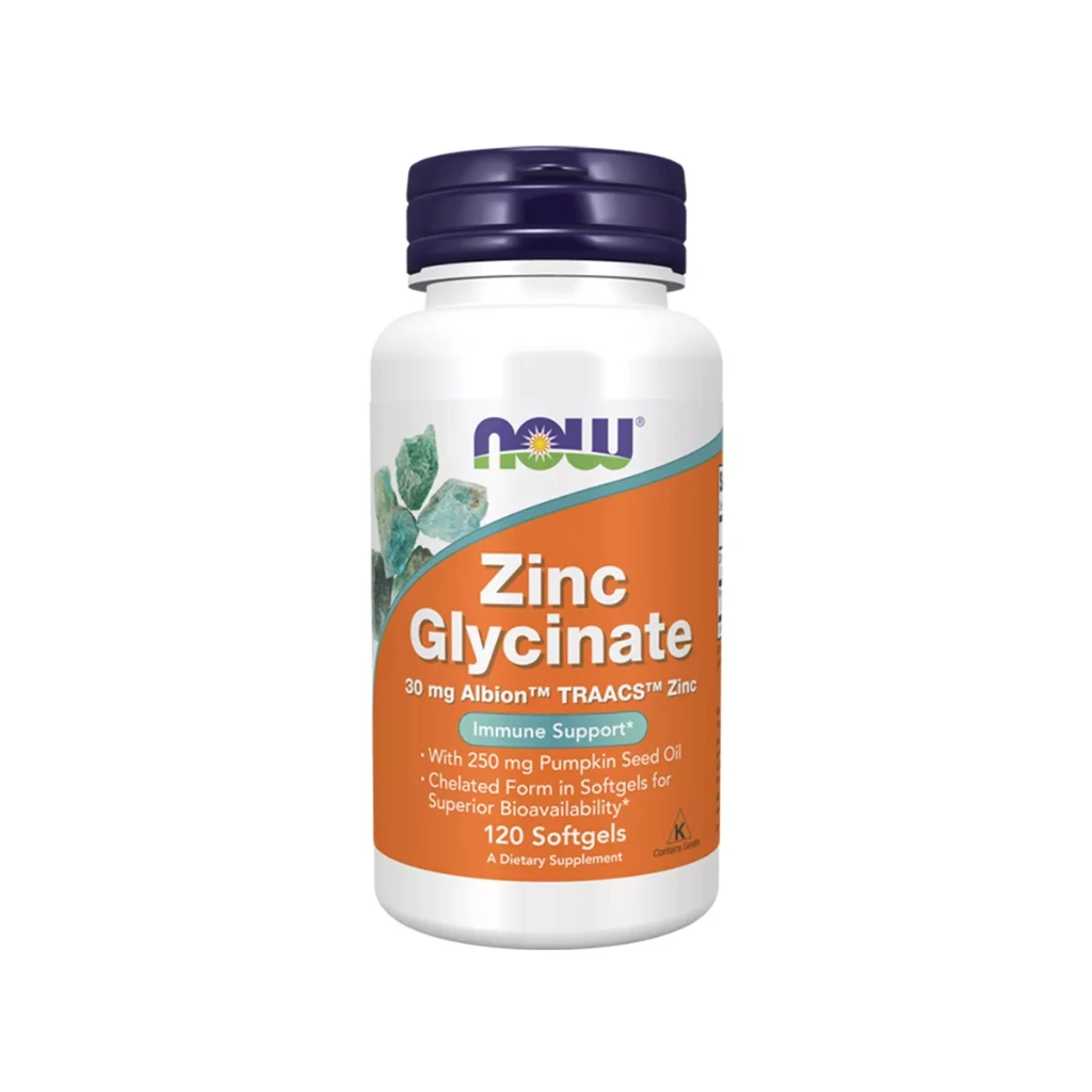 NOW Foods Zinc Glycinate 120 Softgels