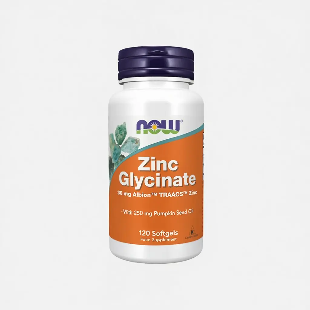 NOW Foods Zinc Glycinate 120 Softgels