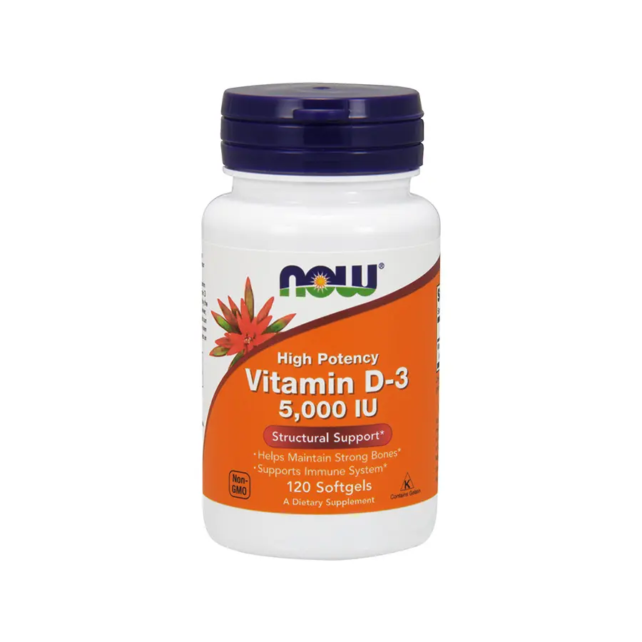 NOW Foods Vitamin D-3 5,000 IU 120 Softgels