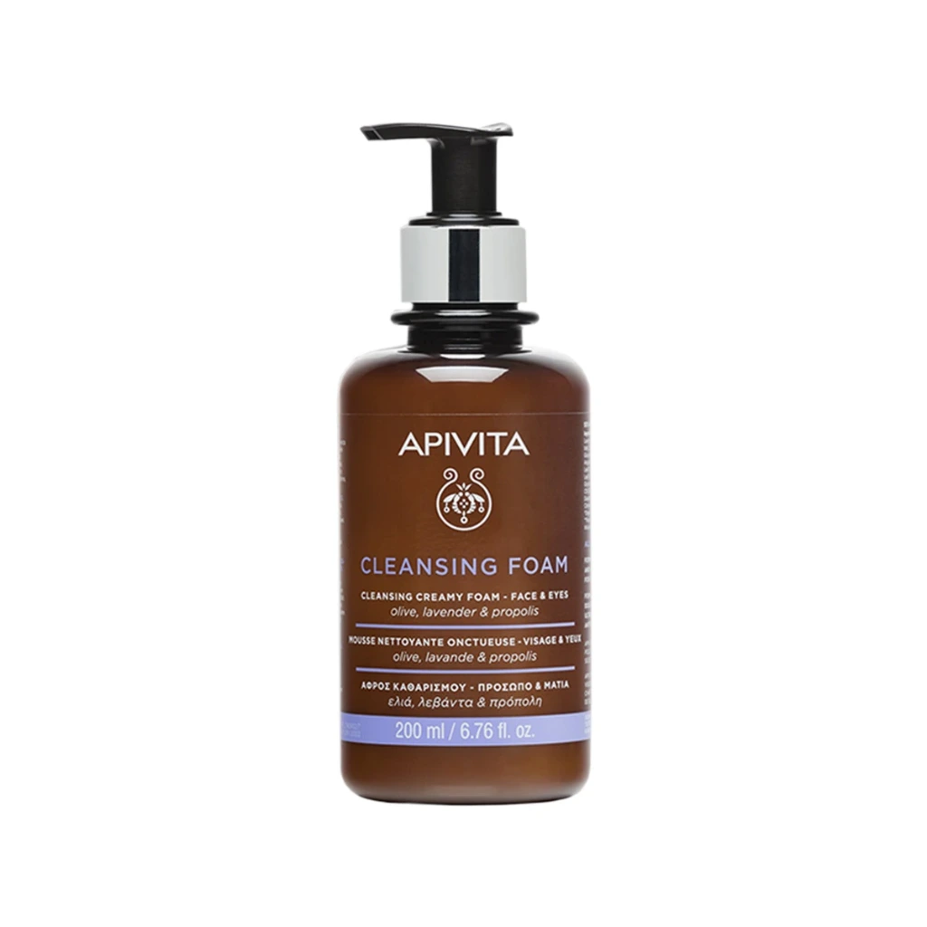 APIVITA CLEANSING FOAM CLEANSING CREAMY FOAM - FACE & EYES 200ML