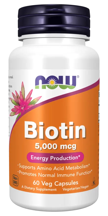 Now Foods Biotin, 5000 Mcg, 60 Veg Caps