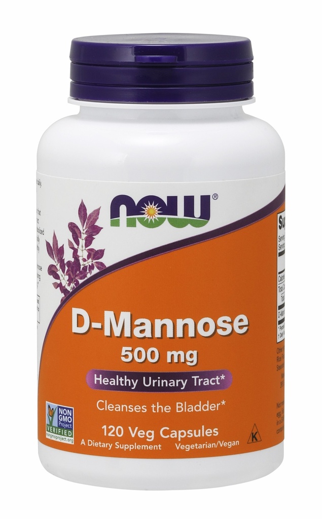NOW Foods D-Mannose 500mg - 120 Capsules