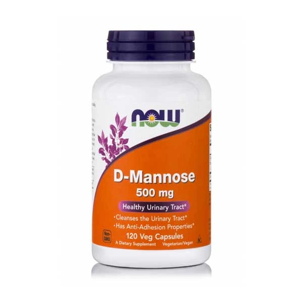 NOW Foods D-Mannose 500mg - 120 Capsules