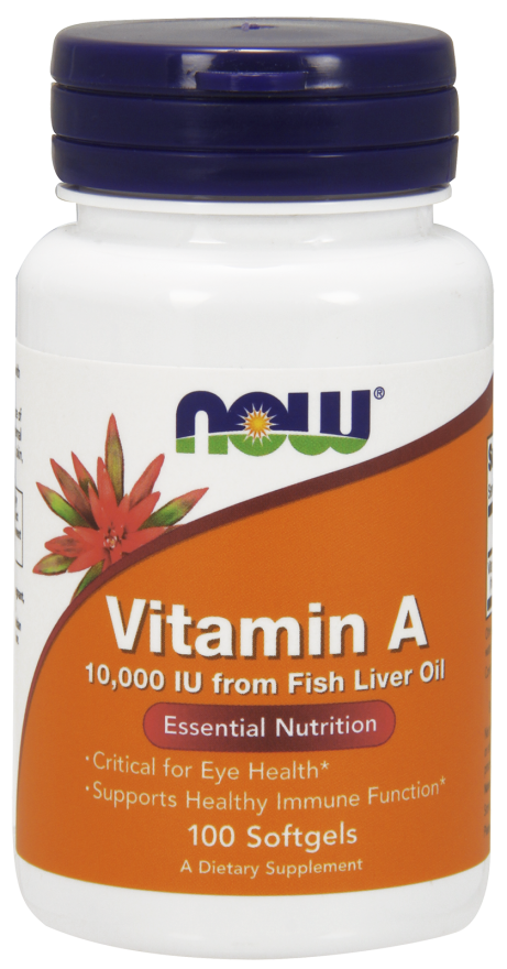 NOW Foods Vitamin a 10,000 IU 100 Softgels