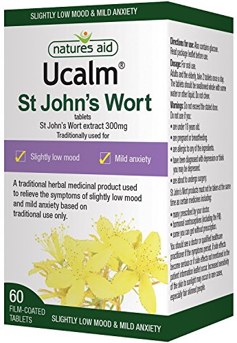 Natures Aid Ucalm - St Johns Wort Herb 300mg 60 Tablets