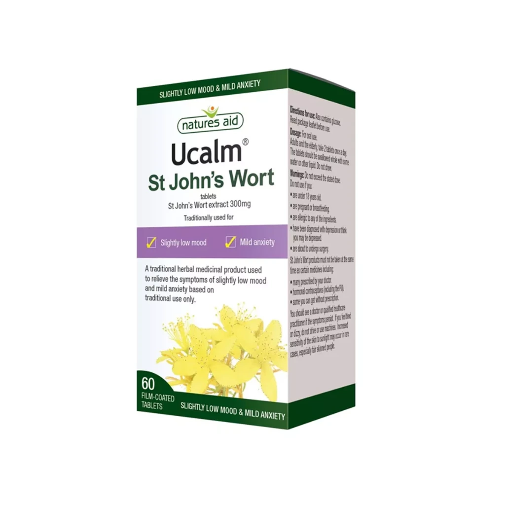 Natures Aid Ucalm - St Johns Wort Herb 300mg 60 Tablets