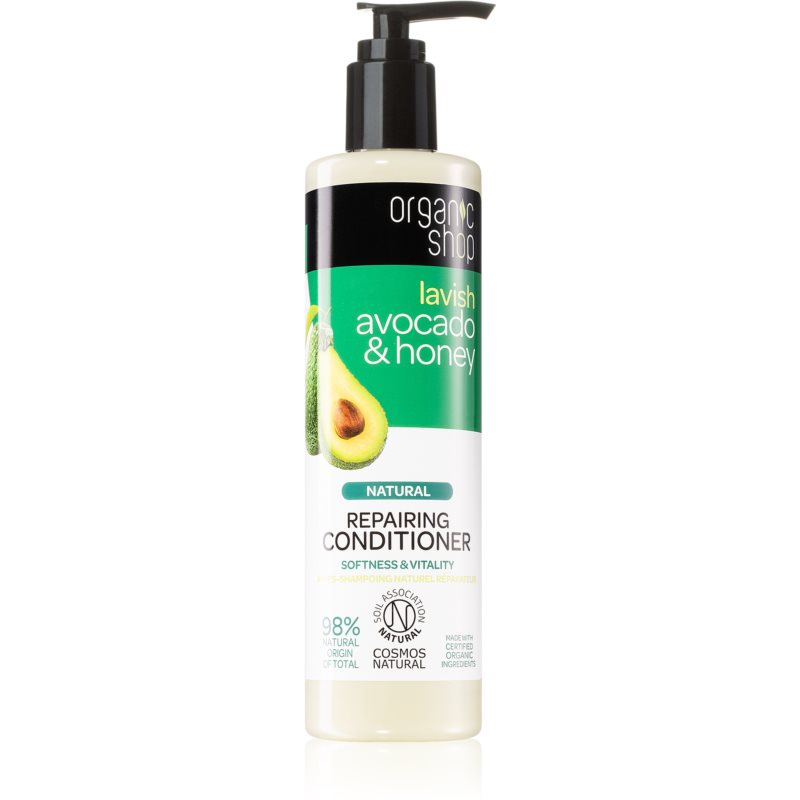 Organic Shop Natural Avocado & Honey Regenerating Conditioner for Dry and Damaged Hair 280 Ml