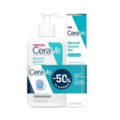 CeraVe Blemish Control Cleanser 236 ml -50% + Blemish Control Gel 40 ml