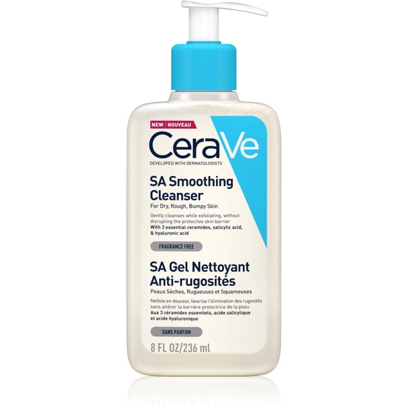 CeraVe SA Smoothing Cleanser Face and Body Wash with Salicylic Acid - 8 Oz (236ml)
