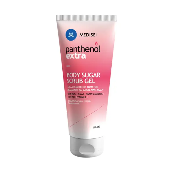 Panthenol Extra Body Sugar Scrub Gel With Sugar & Sweet Almond Oil 200ml