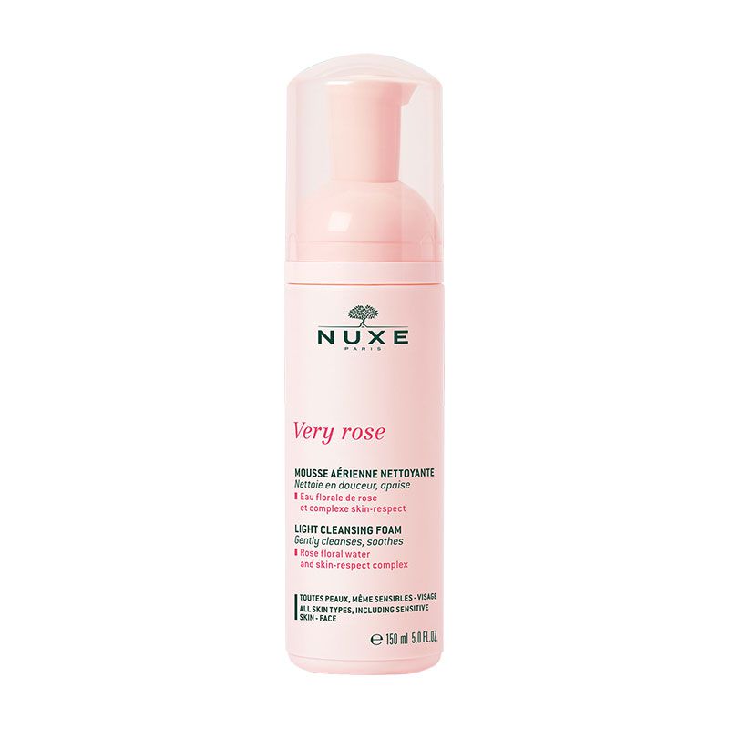 Nuxe Very Rose Light Cleansing Foam Gentle Cleansing Foam for All Skin Types 150 Ml