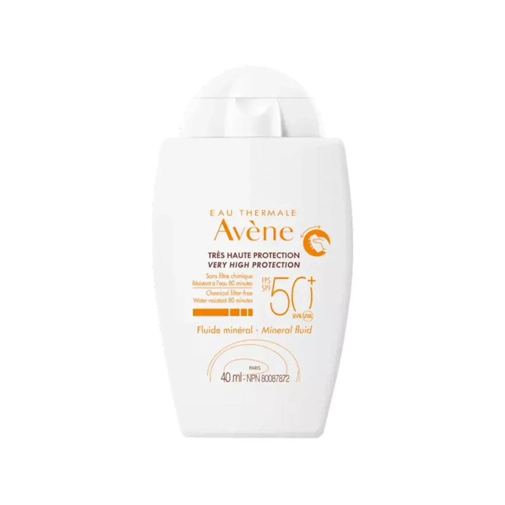 Avène Sun Mineral Fluid Protection Fluid Without Chemical Filters SPF 50+ 40 Ml