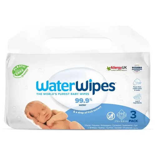 Water Wipes, 99% pure water 3x 48 wipes