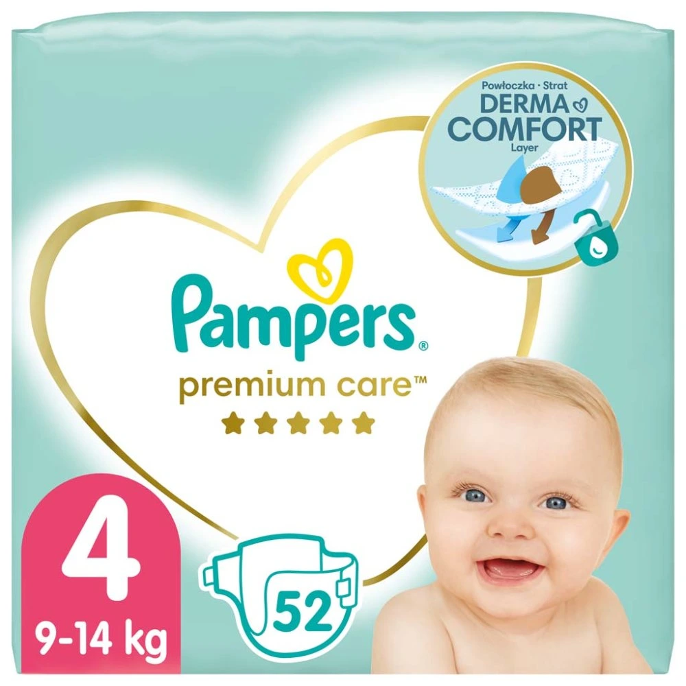 Pampers Premium Care 4 (9-14 kg) x52 pcs