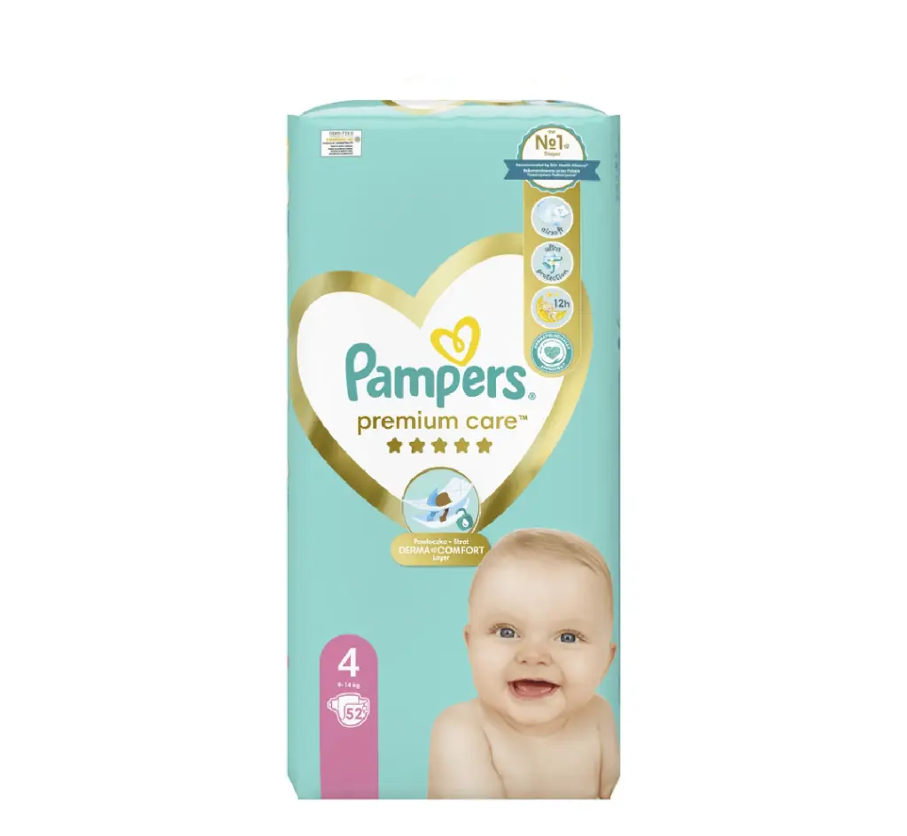 Pampers Premium Care 4 (9-14 kg) x52 pcs