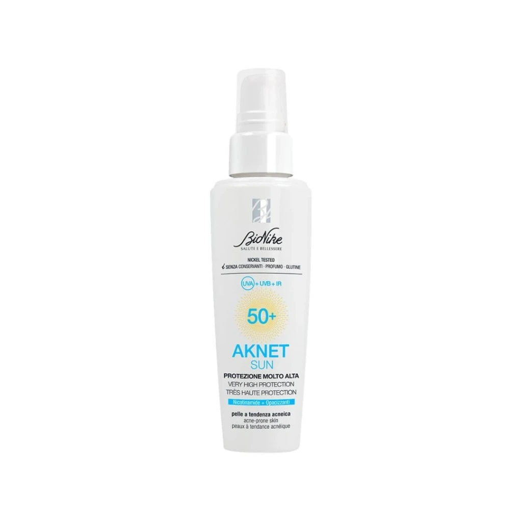 BioNike Aknet Sun Protective Facial Cream for Acne-prone Skin SPF 50+ 50 Ml