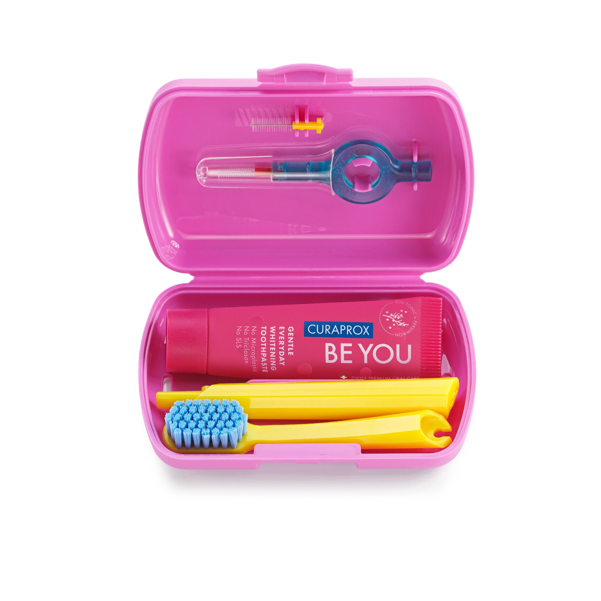 Curaprox Travel Set Travel Set Pink(for Teeth, Tongue and Gums)