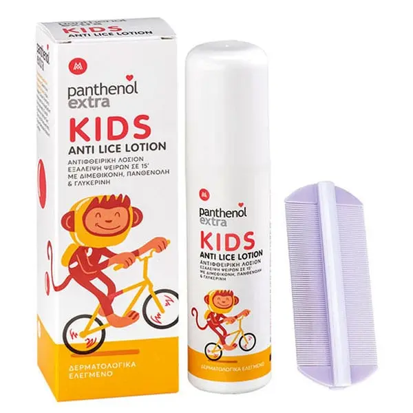 Panthenol Extra Kids Anti-Lice Lotion, 125ml & Comb, 1pc
