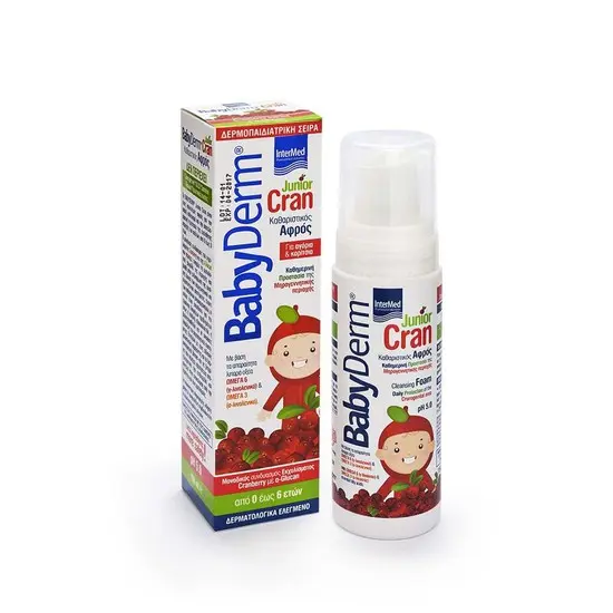 Intermed BabyDerm Junior Cran Cleaning Foam of the Genital Area of Boys & Girls, 150ml