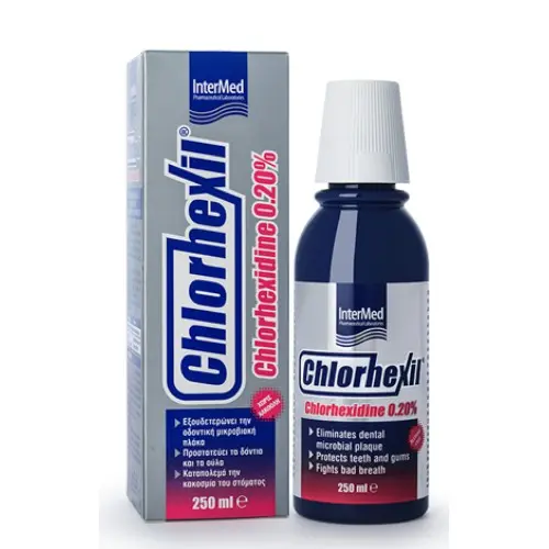 Intermed Chlorhexil 0.20% Oral Solution against Plaque and Bad Cosmokratia 250ml