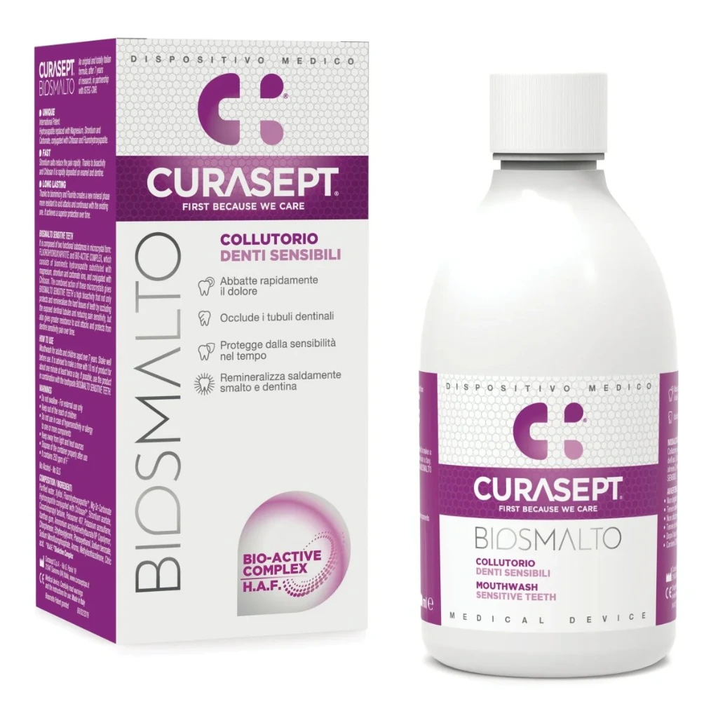 Curasept Biosmalto Sensitive Teeth Soothing Mouthwash 300 Ml