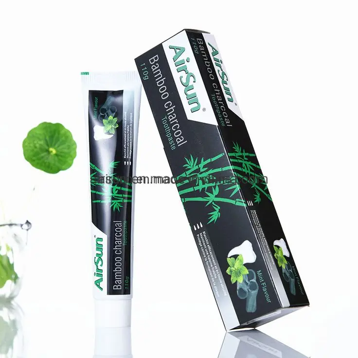 Airsun Bamboo Charcoal Organic Fresh Mint Fluoride Toothpaste for Whitening Teeth