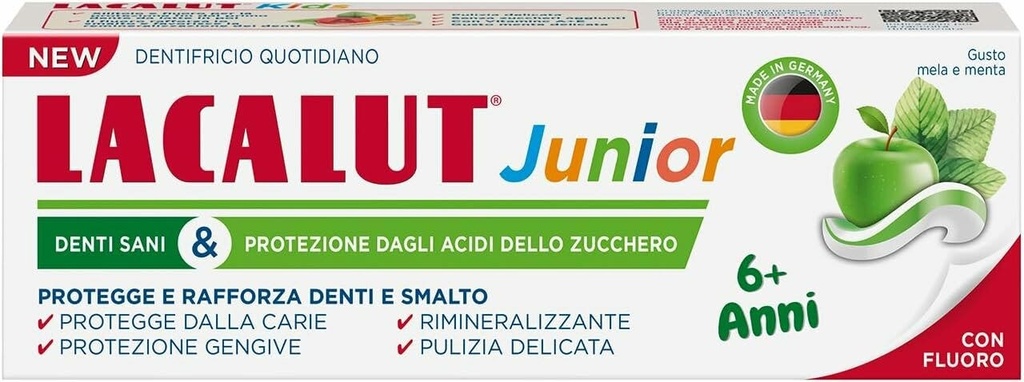 Lacalut Junior Sugar Acid Protection Toothpaste for Children 6+ Years 55 Ml