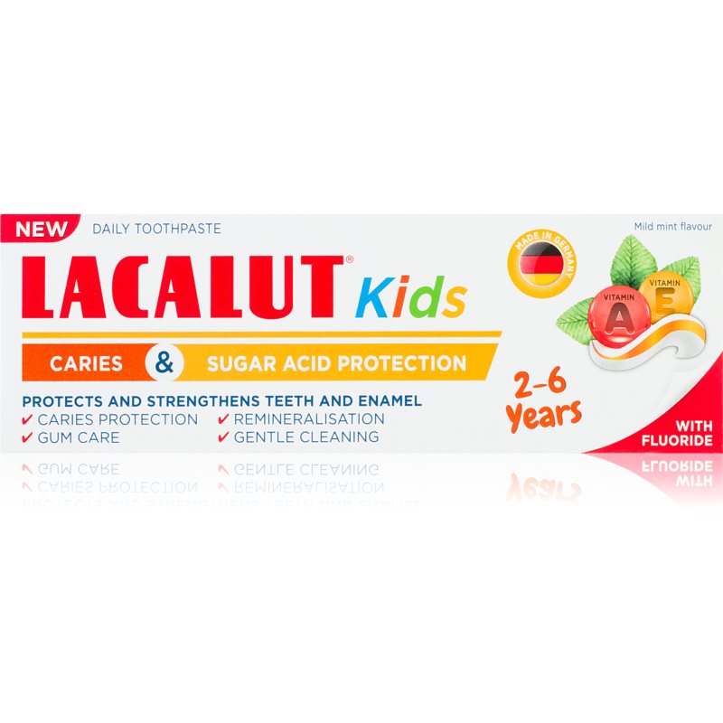 Lacalut Kids Caries and Sugar Acid Protection Toothpaste for Children 2-6y 55 Ml