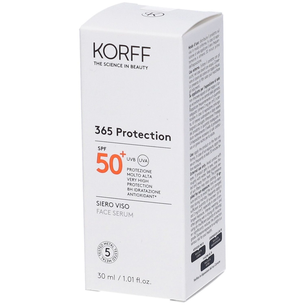 Korff 365 Protection Siero Viso 30ml SPF50+