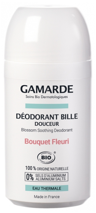 Gamarde Floral Bouquet Gentle Roll-on Deodorant  Aluminum-Free  1.6 Oz
