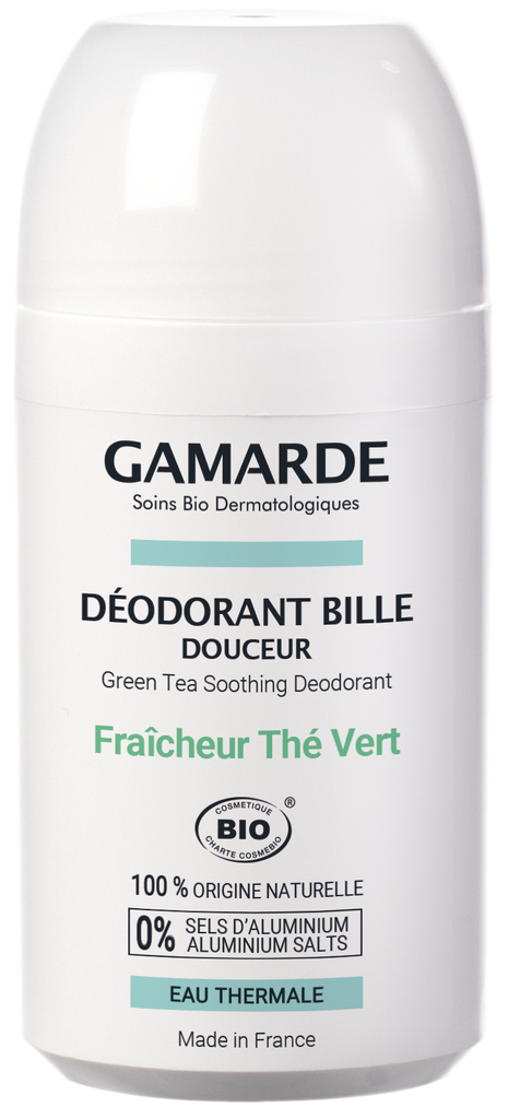 Gamarde Green Tea Gentle Roll-on Deodorant  Aluminum-Free  1.6 Oz