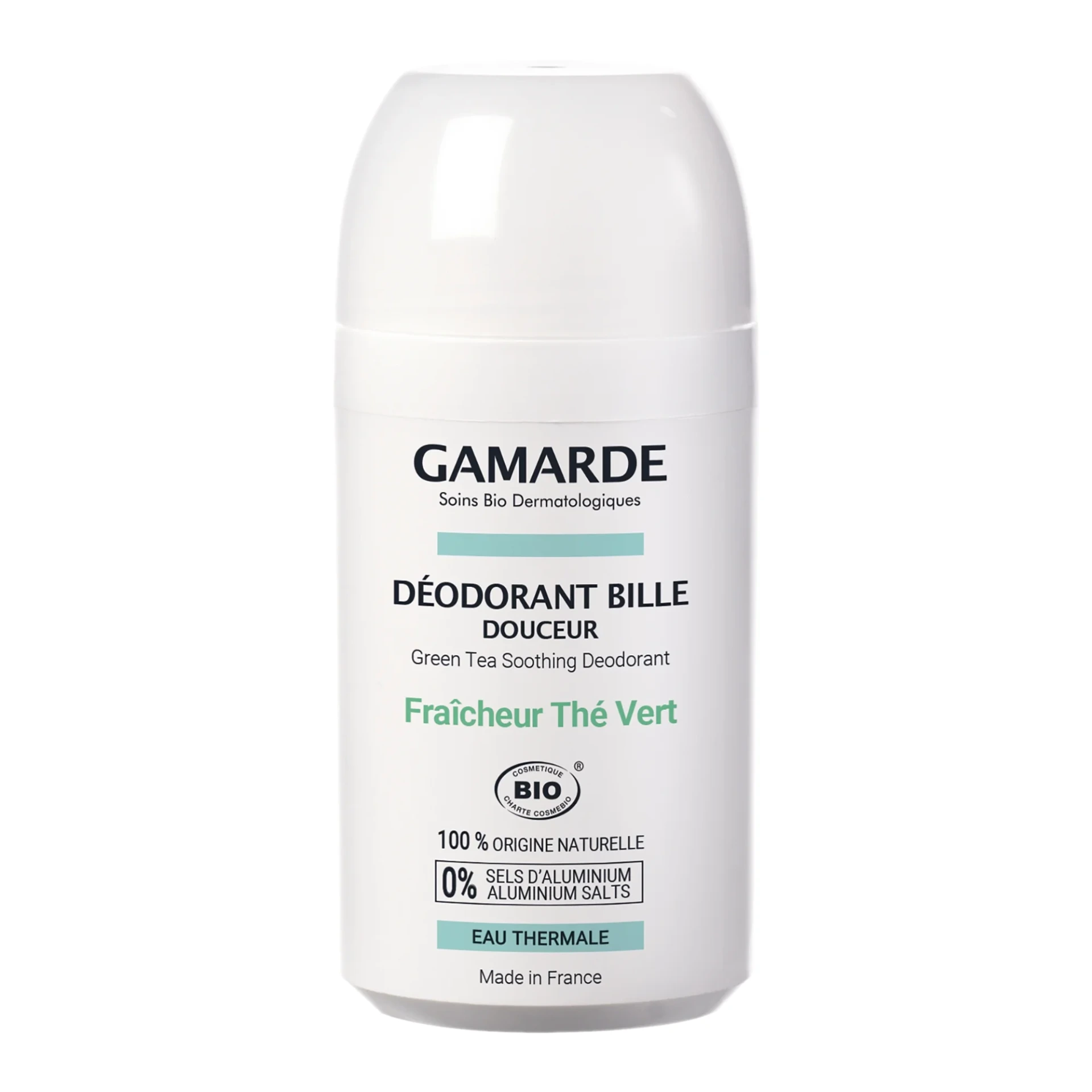 Gamarde Green Tea Gentle Roll-on Deodorant  Aluminum-Free  1.6 Oz