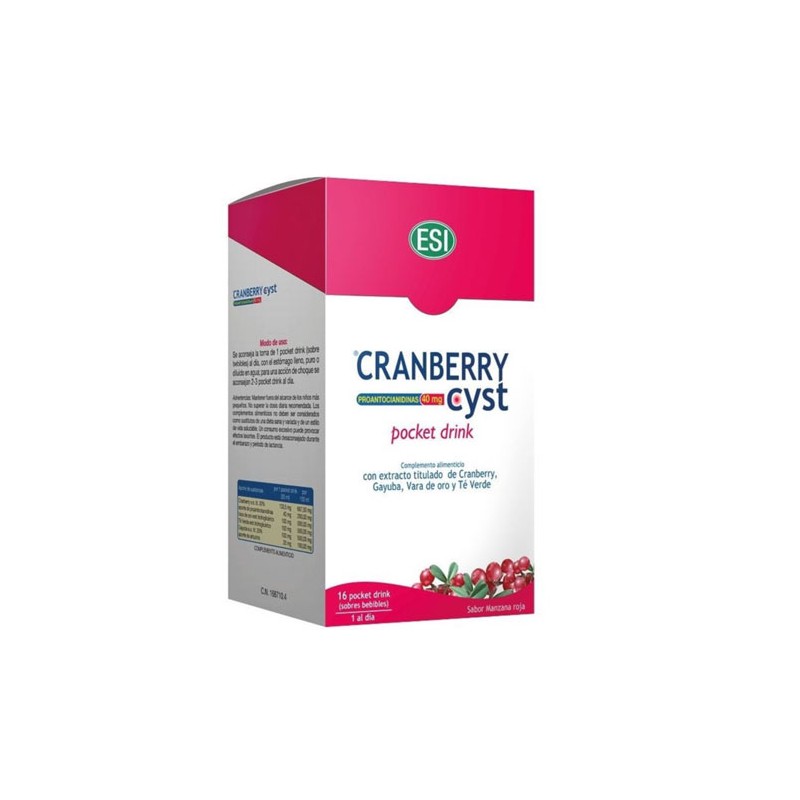 Esi Cranberry Cyst Pocket Drink 16 Sachets
