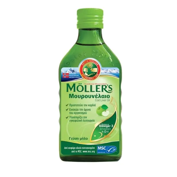 Moller's Cod Liver Oil Apple Flavor, 250ml