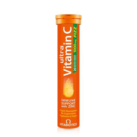 Vitabiotics Ultra Vitamin C 1000mg Fizz Natural Orange Flavour 20 Tablets